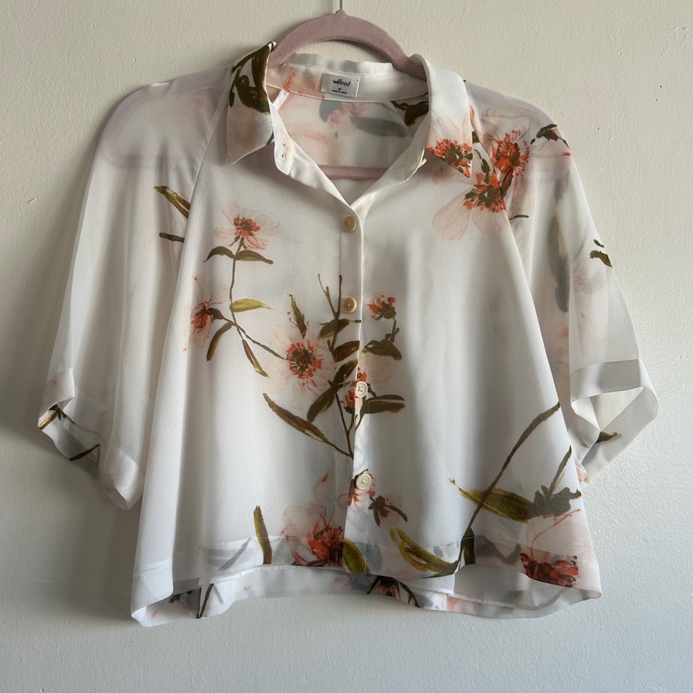 Wilfred White Floral Blouse